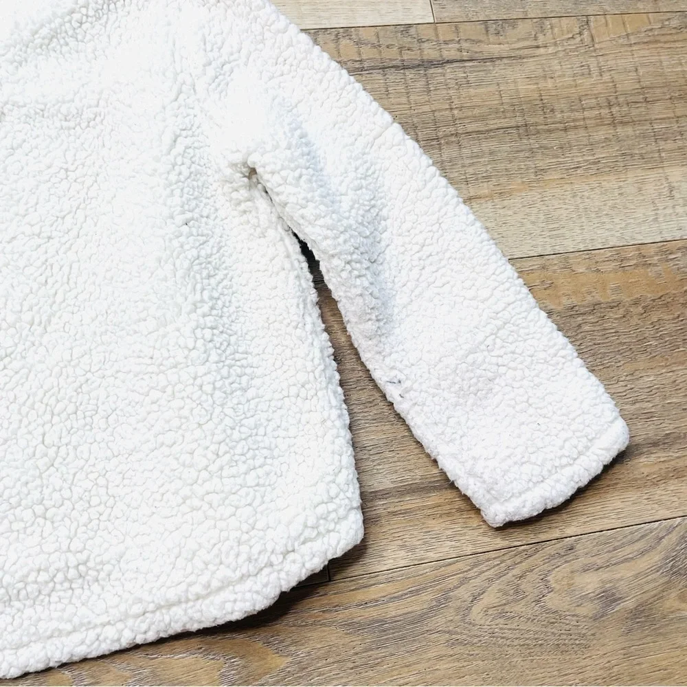Gap Sherpa Crew Neck Sweatshirt In Ivory for Toddler Girls